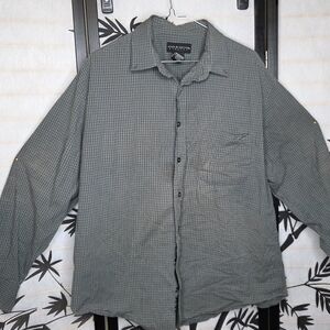 Croft & Barrow Men's Dark Green Checkered Button Down Shirt